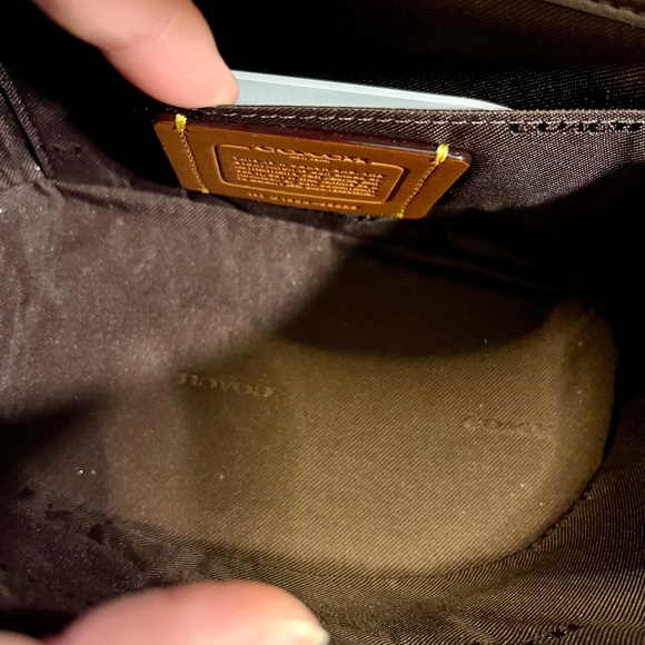 Coach Trail Woven Straw Crossbody Bag - Picture 11 of 13